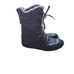 Columbia Women Snow Winter Boots Gray Waterproof Warm Size 10